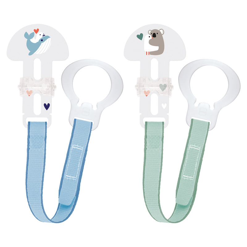 MAM Clip I Love Blue 2Pk at Baby City