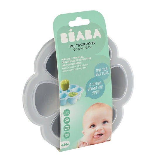 Shop Baby City's Béaba Silicone 6 Weaning Portions Storage Tray 90ml Light Mist