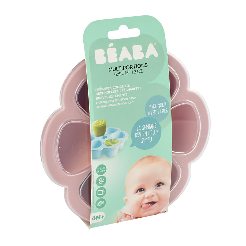 Shop Baby City's Béaba Silicone 6 Weaning Portions Storage Tray 90ml Pink