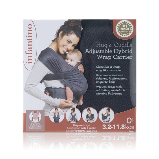 Baby City Retailer of Infantino Hug & Cuddle Adjustable Hybrid Wrap Carrier