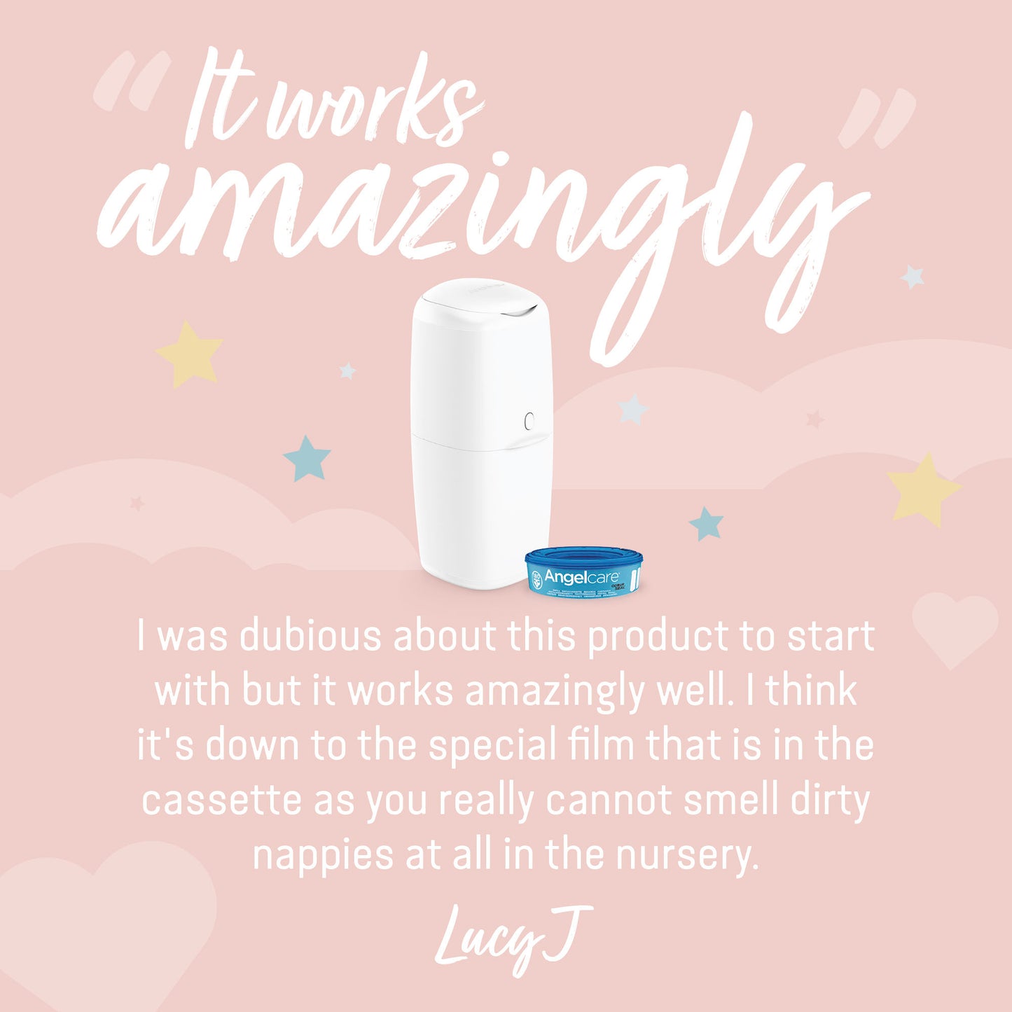 Angelcare Nappy Disposal System White at The Baby City Store