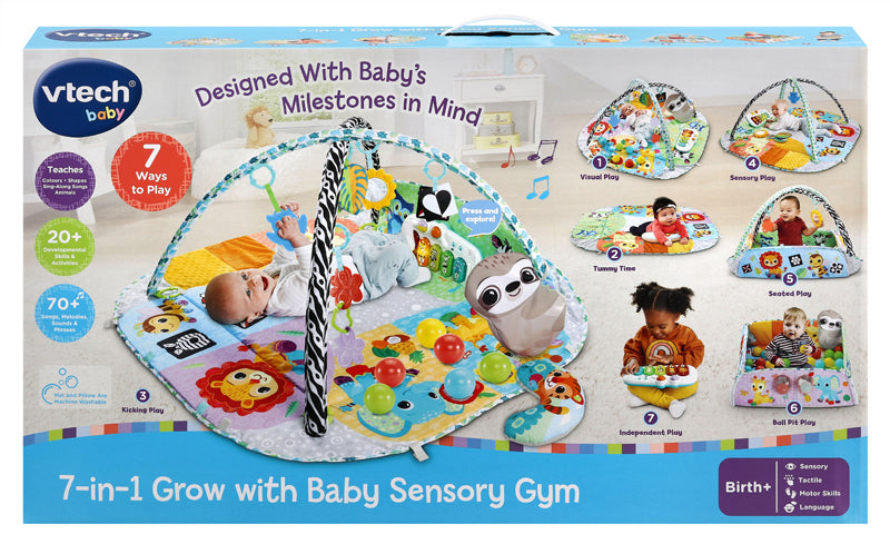 Baby City Stockist of VTech 7-in-1 Grow with Baby Sensory Gym