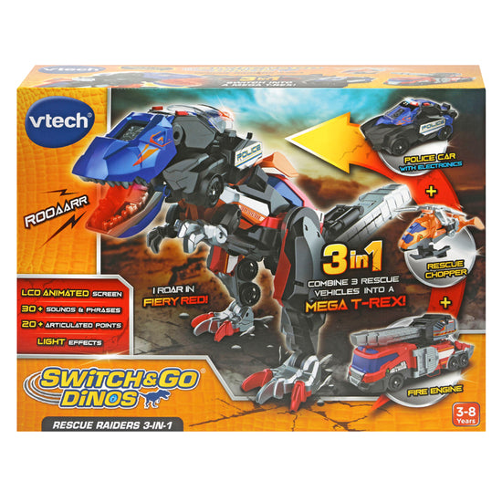Baby City Stockist of VTech Switch & Go Dinos® Rescue Raiders 3-in-1