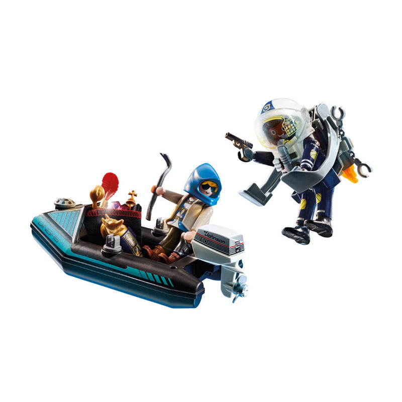 Playmobil Police Jet Pack with Boat at Baby City