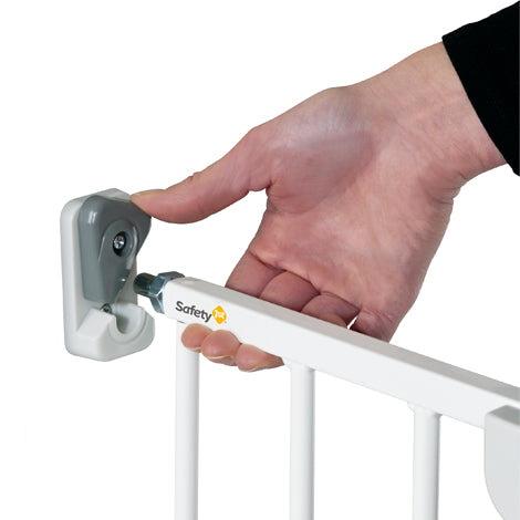 Safety 1st Wall Fixing Extending Metal White Gate l Baby City UK Stockist