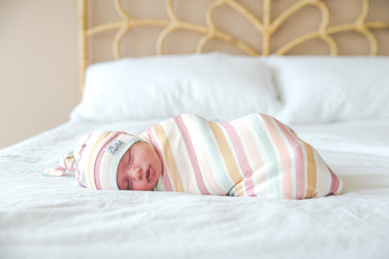 Copper Pearl Knitted Swaddle Blanket Enchanted l Baby City UK Retailer