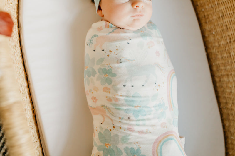 Copper Pearl Knitted Swaddle Blanket Whimsy l For Sale at Baby City