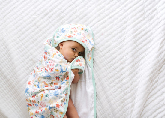 Copper Pearl Premium Knit Hooded Towel Nautical l Baby City UK Stockist