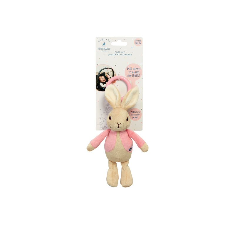 Flopsy Bunny Jiggle Attachable Toy 21cm l Baby City UK Retailer