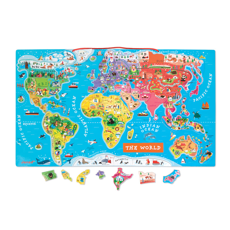 Janod Magnetic World Map Puzzle l Baby City UK Retailer