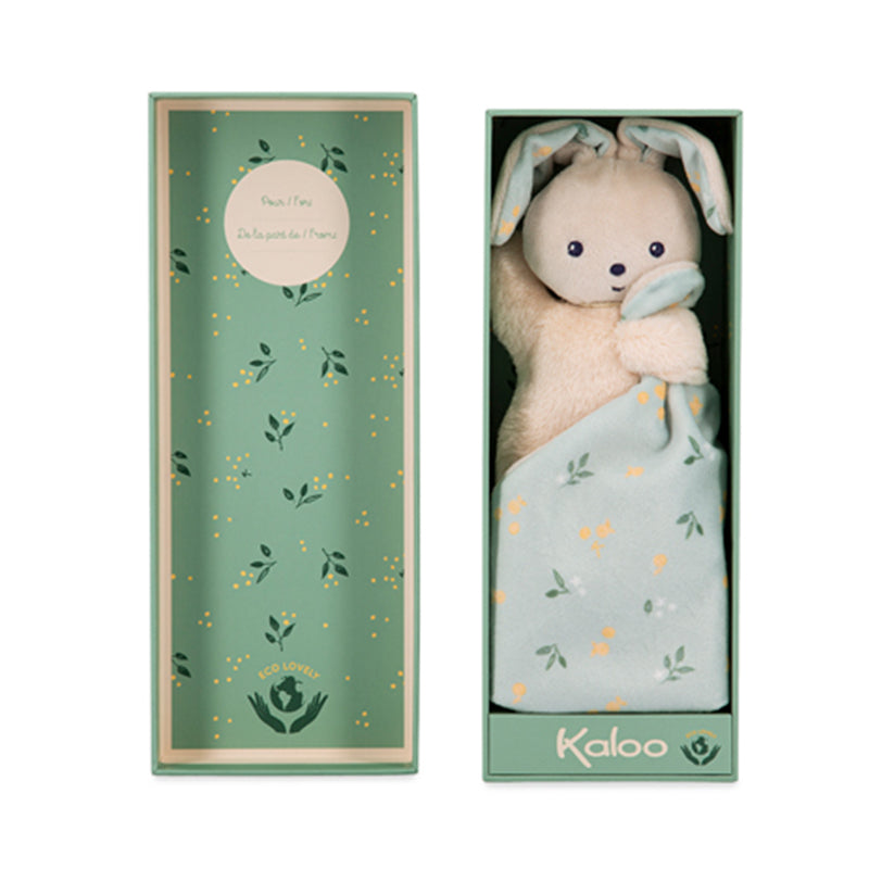 Kaloo Carre Douceur Doudou Rabbit Citrus Bouquet 17cm l Baby City UK Retailer