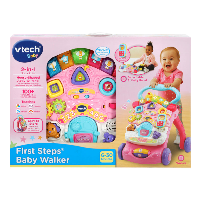 VTech First Steps® Baby Walker Pink l Baby City UK Retailer