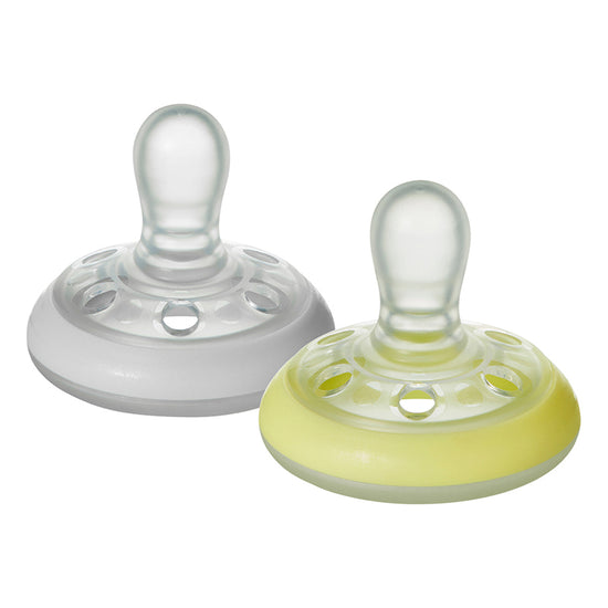 Tommee Tippee Breast Like Night Soothers 0-6m 2Pk at Baby City