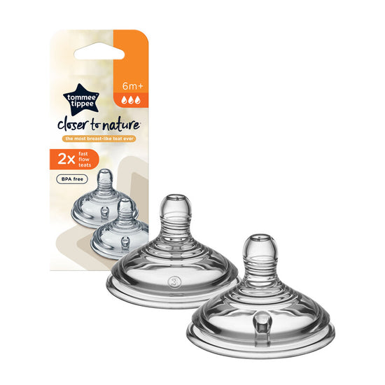 Tommee Tippee Closer to Nature Teat Fast Flow 2Pk at Baby City