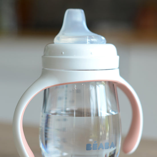 Béaba 2 In1 Learning Bottle Pink 210ml at The Baby City Store