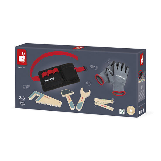 Janod Brico'Kids Tool Belt And Gloves Set at The Baby City Store