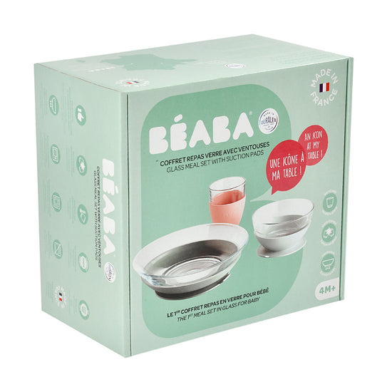 Baby City's Béaba Glass Meal 3pcs Set Eucalyptus