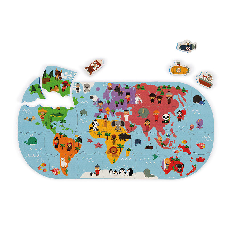 Janod Bath Explorers Map l Baby City UK Stockist