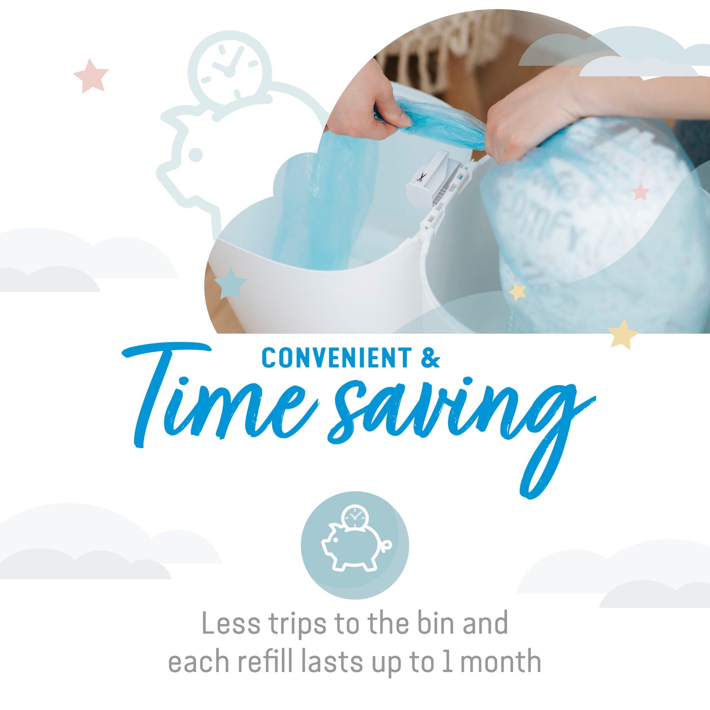 Angelcare Nappy Disposal System White at Baby City's Shop