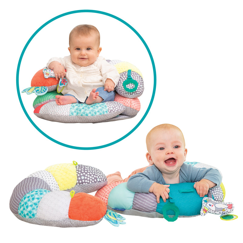 Infantino Prop-A-Pillar Tummy Time & Seated Support Pastel l For Sale at Baby City