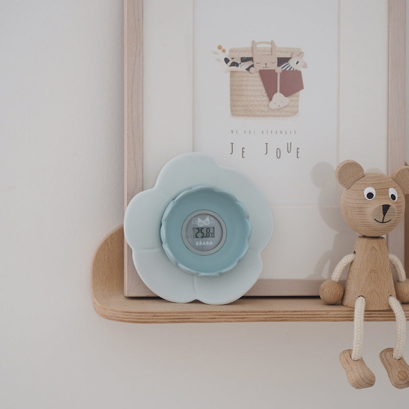 Béaba Lotus Multi-Functional Digital Thermometer Blue l Baby City UK Stockist