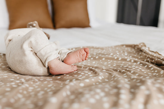 Baby City's Copper Pearl Knitted Swaddle Blanket Fawn