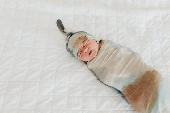Copper Pearl Knitted Swaddle Blanket Picasso l Baby City UK Stockist