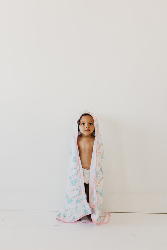 Copper Pearl Premium Knit Hooded Towel Whimsy l Baby City UK Stockist