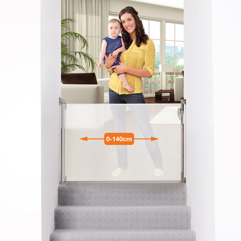 Dreambaby Retractable Gate White l To Buy at Baby City