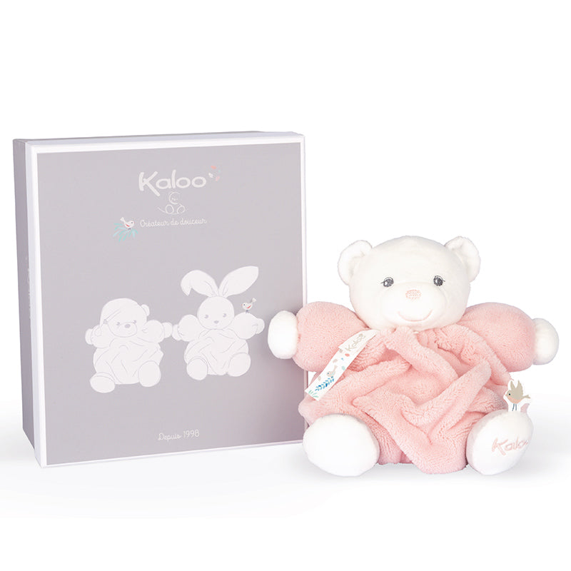 Kaloo Plume Chubby Bear Powder Pink 18cm l Baby City UK Stockist