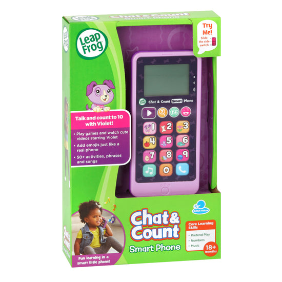 Leap Frog Chat & Count Smart Phone Violet Refresh l Baby City UK Stockist