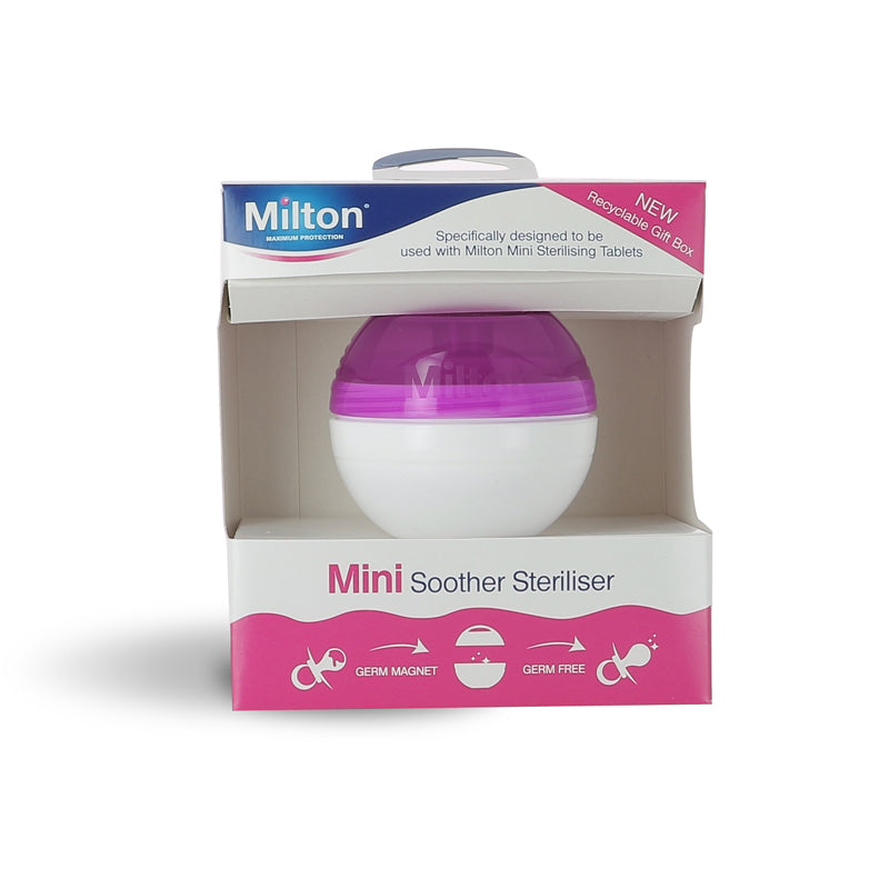 Milton Mini Soother Steriliser Purple l For Sale at Baby City