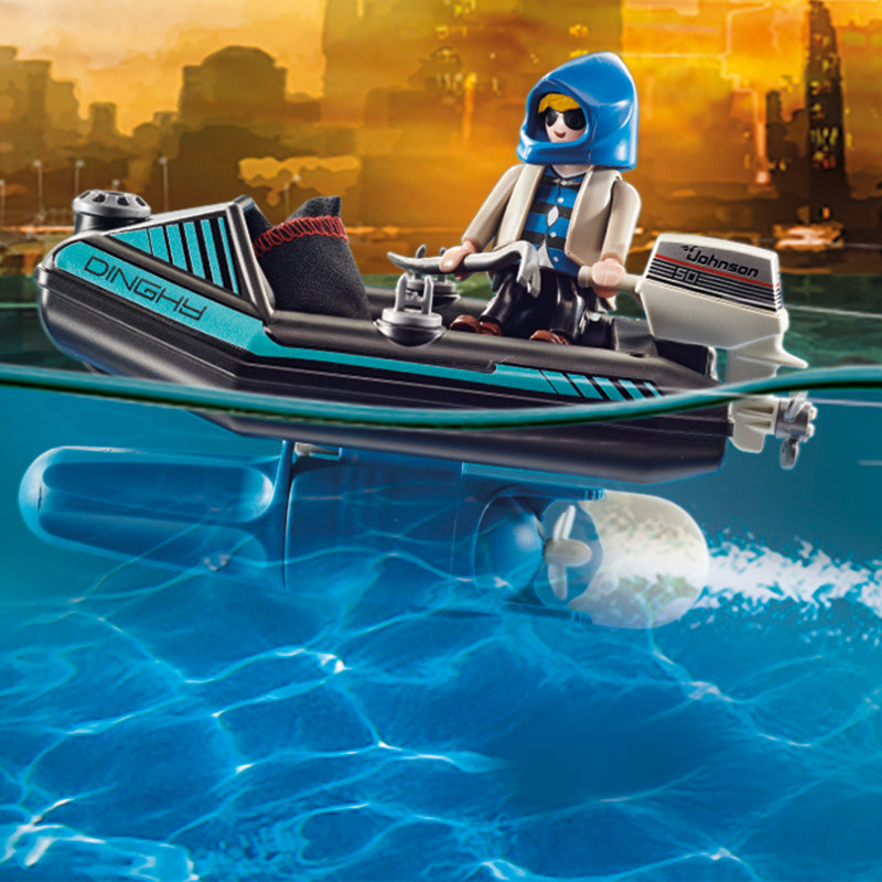 Playmobil Police Jet Pack with Boat l Baby City UK Stockist
