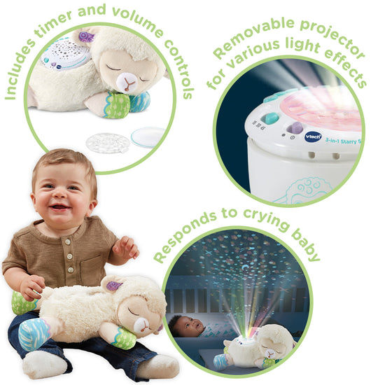 VTech 3-in-1 Starry Skies Sheep Soother l Baby City UK Stockist