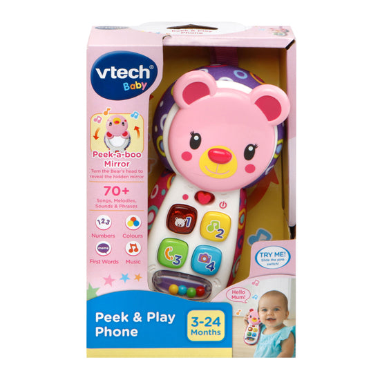 VTech Peek & Play Phone Pink l Baby City UK Stockist