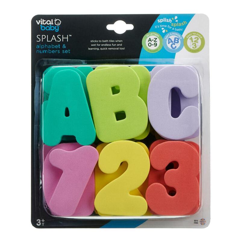 Vital Baby SPLASH Alphabet & Numbers Set l Baby City UK Stockist