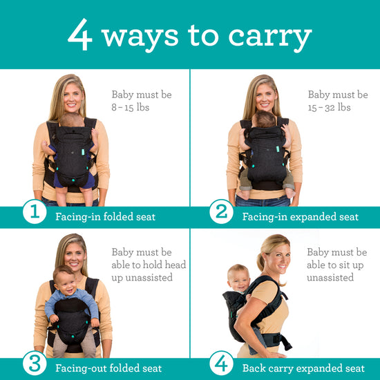 Infantino Flip Advanced 4-in-1 Convertible Baby Carrier Black