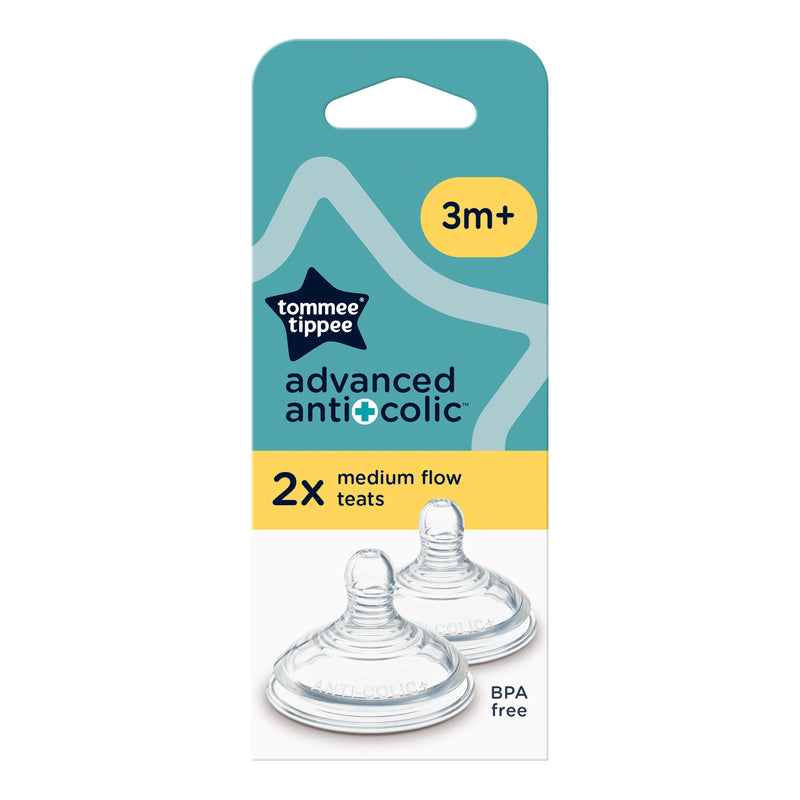 Tommee Tippee Advanced Anti-Colic Teat Medium Flow 2Pk