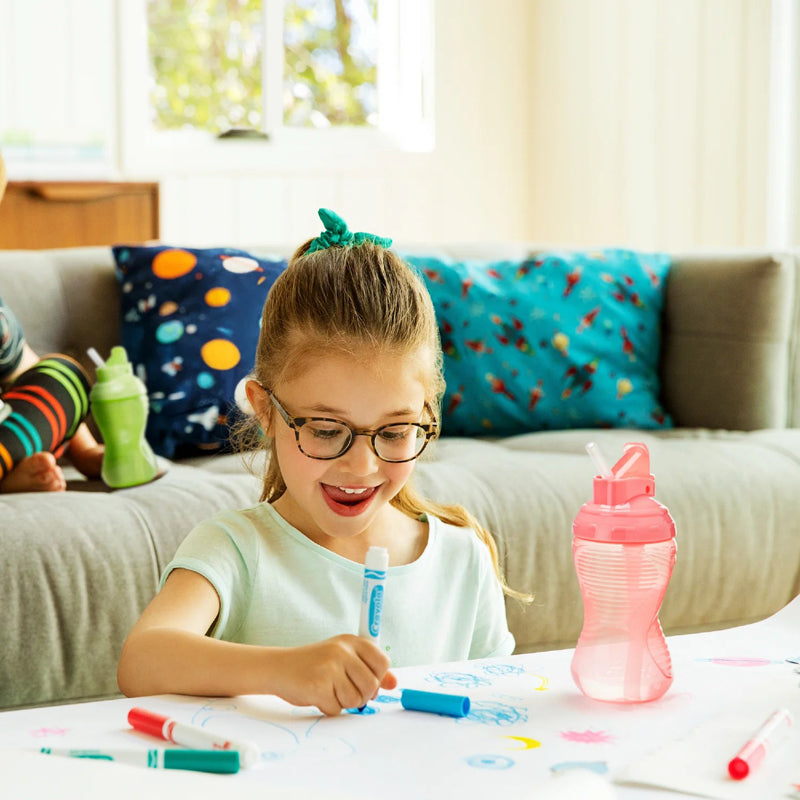 Munchkin Mighty Grip Straw Cup Pink & Green 10Oz 3pk at Baby City's Shop