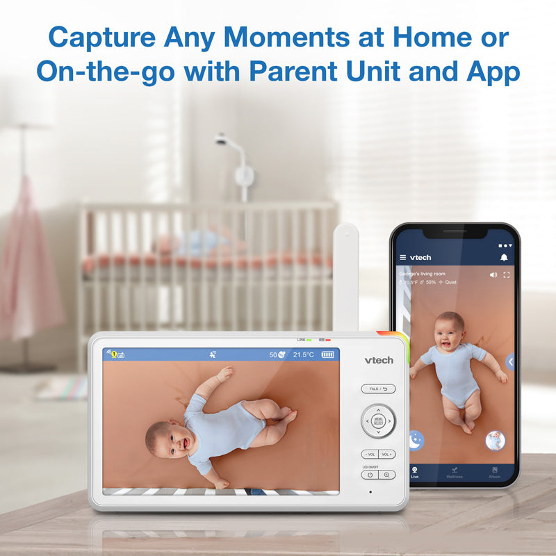 VTech 7" Over-the-Cot Smart High Definition Video Monitor at Baby City's Shop