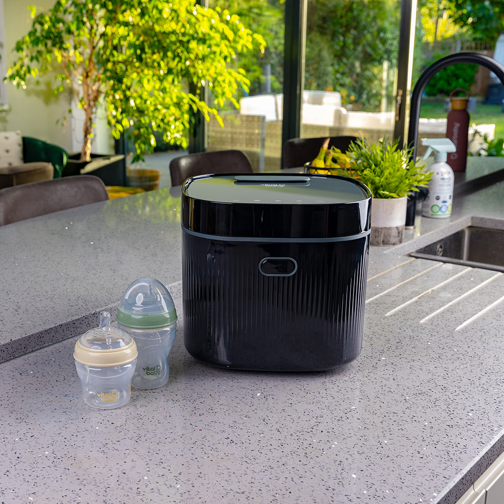 Vital Baby Nurture Advanced Pro UV Steriliser & Dryer Onyx Black at Baby City's Shop