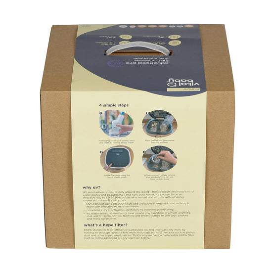 Vital Baby Nurture Advanced Pro UV Steriliser & Dryer Smoky Blue at Baby City's Shop