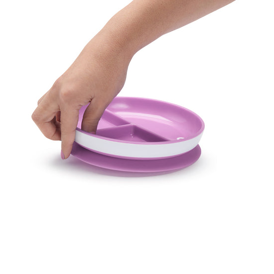 Munchkin Suction Plate Pink 2Pk l Available at Baby City