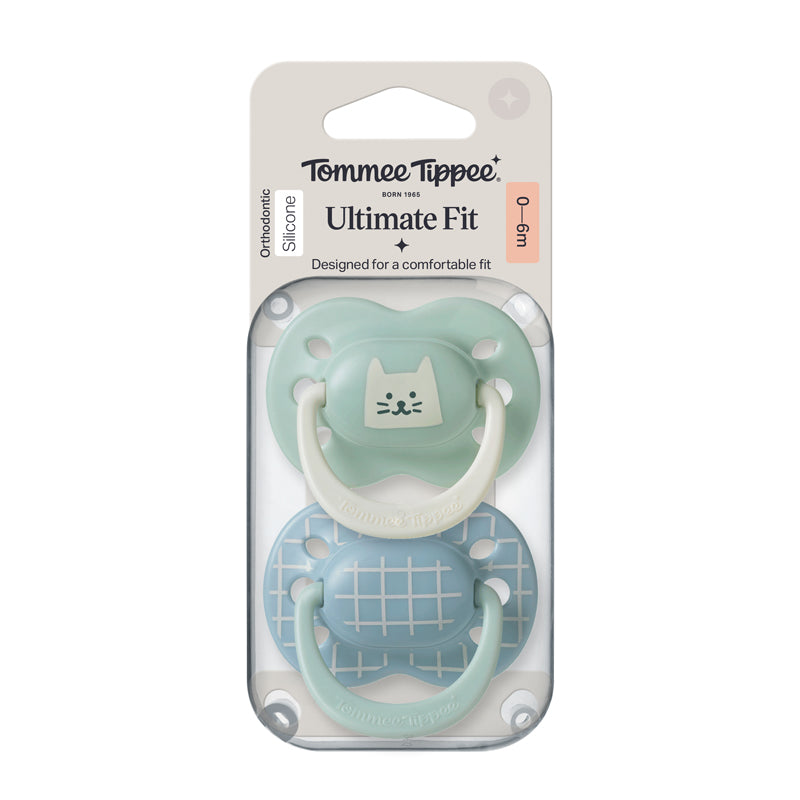 Tommee Tippee Ultimate Fit Soother Boy 0-6m 2Pk l Available at Baby City