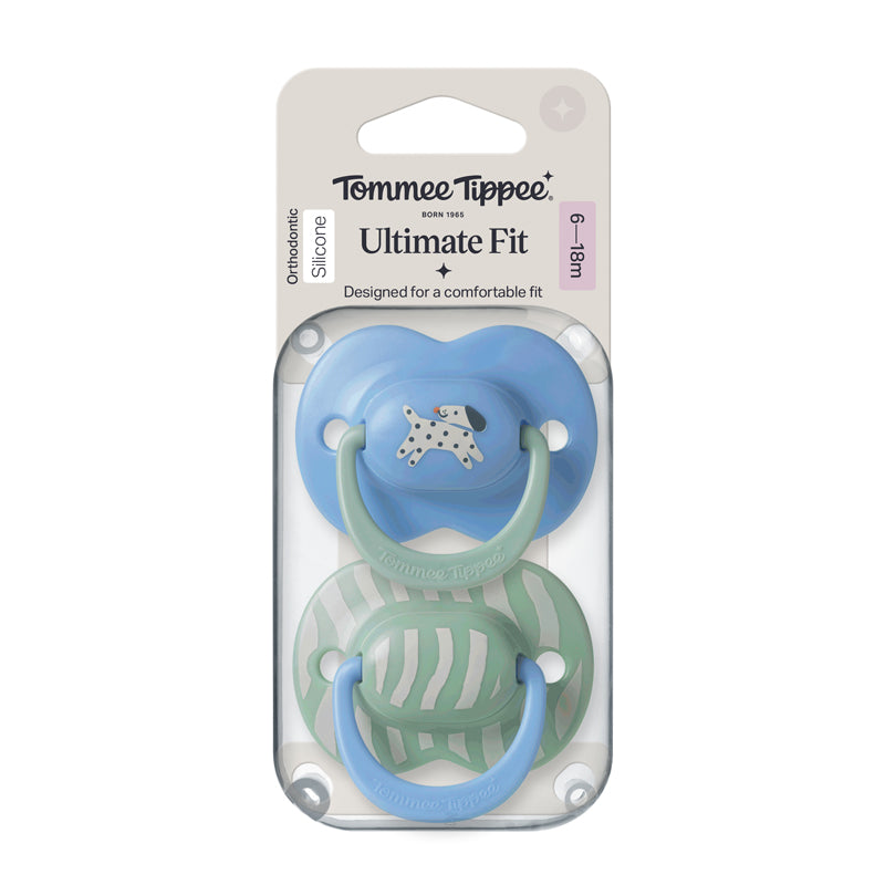Tommee Tippee Ultimate Fit Soother Boy 6-18m 2Pk l Available at Baby City