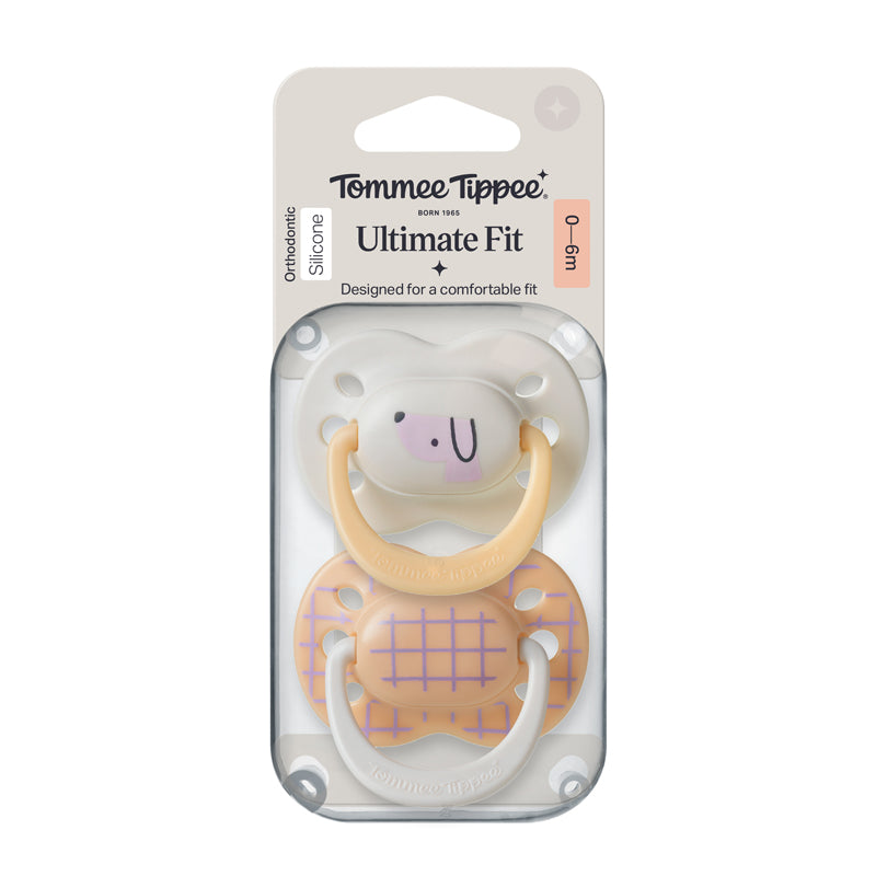Tommee Tippee Ultimate Fit Soother Girl 0-6m 2Pk l Available at Baby City