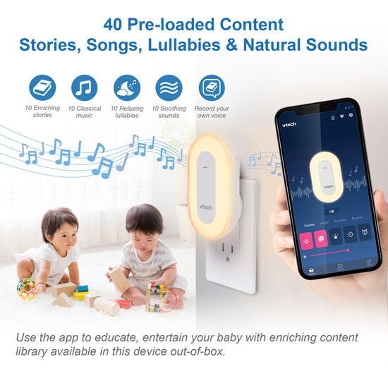 VTech V-Hush Plug In Sleep Training Soother l Available at Baby City