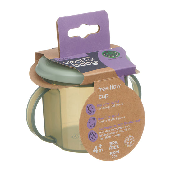 Vital Baby Hydrate Free Flow Cup Moss l For Sale at Baby City