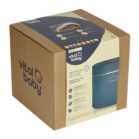 Baby City's Vital Baby Nurture Advanced Pro UV Steriliser & Dryer Smoky Blue