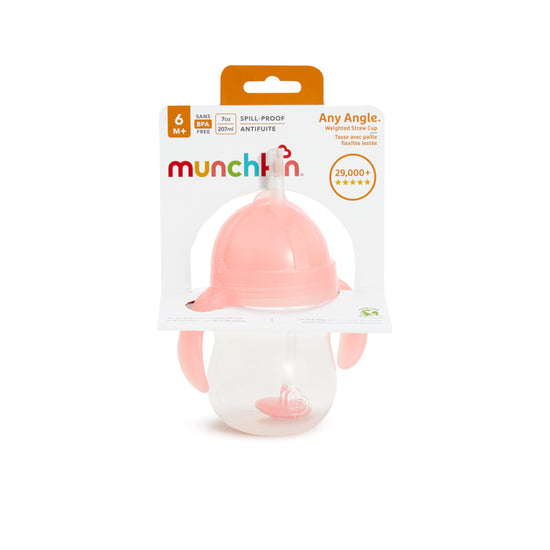 Munchkin Click Lock Tip & Sip Cup 7Oz - Pink l For Sale at Baby City
